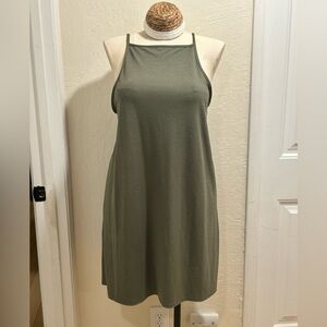 Boohoo Olive Square Neck Dress